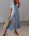 Blanche Women's White Cotton Bohemian Maxi Dress