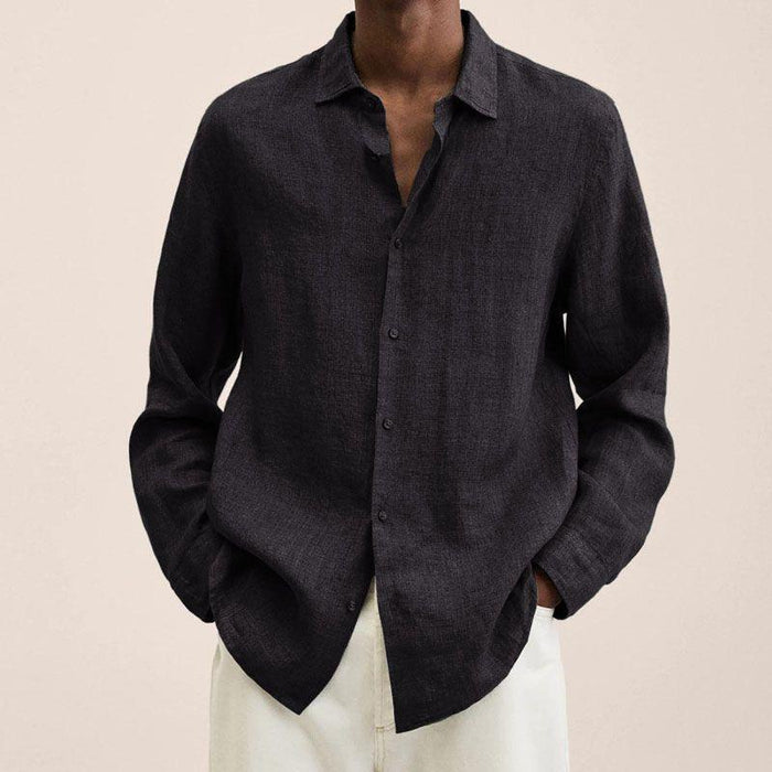 Giovanni Men's Linen Shirt – Breathable Long Sleeve with Classic Elegant Design