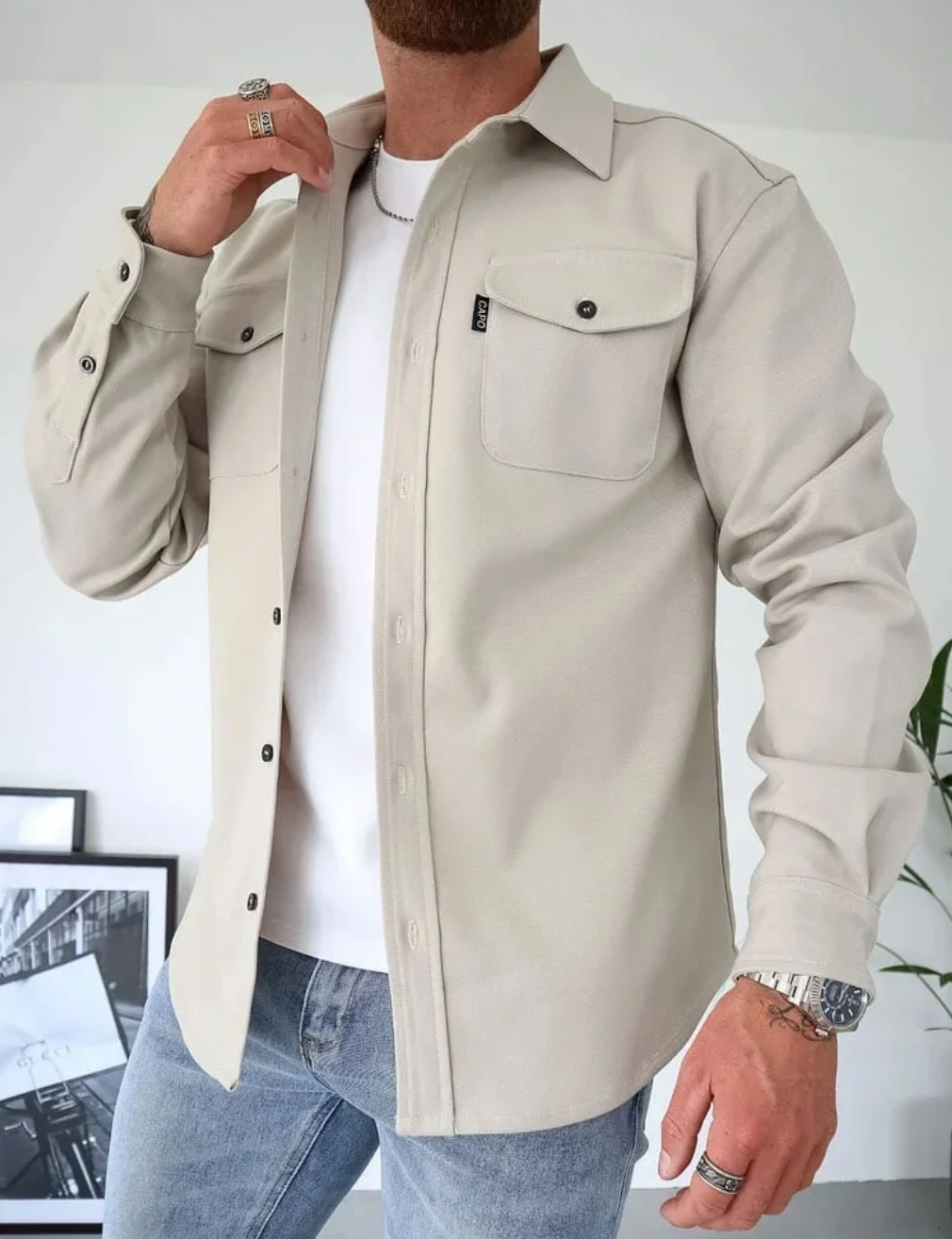 Maxim Men's Shirt – Elegant Premium Cotton for Autumn and Casual Occasions
