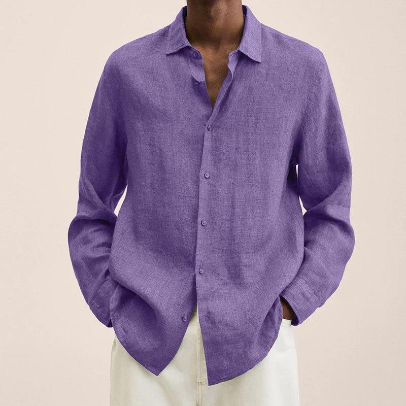 Giovanni Men's Linen Shirt – Breathable Long Sleeve with Classic Elegant Design