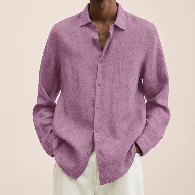 Giovanni Men's Linen Shirt – Breathable Long Sleeve with Classic Elegant Design