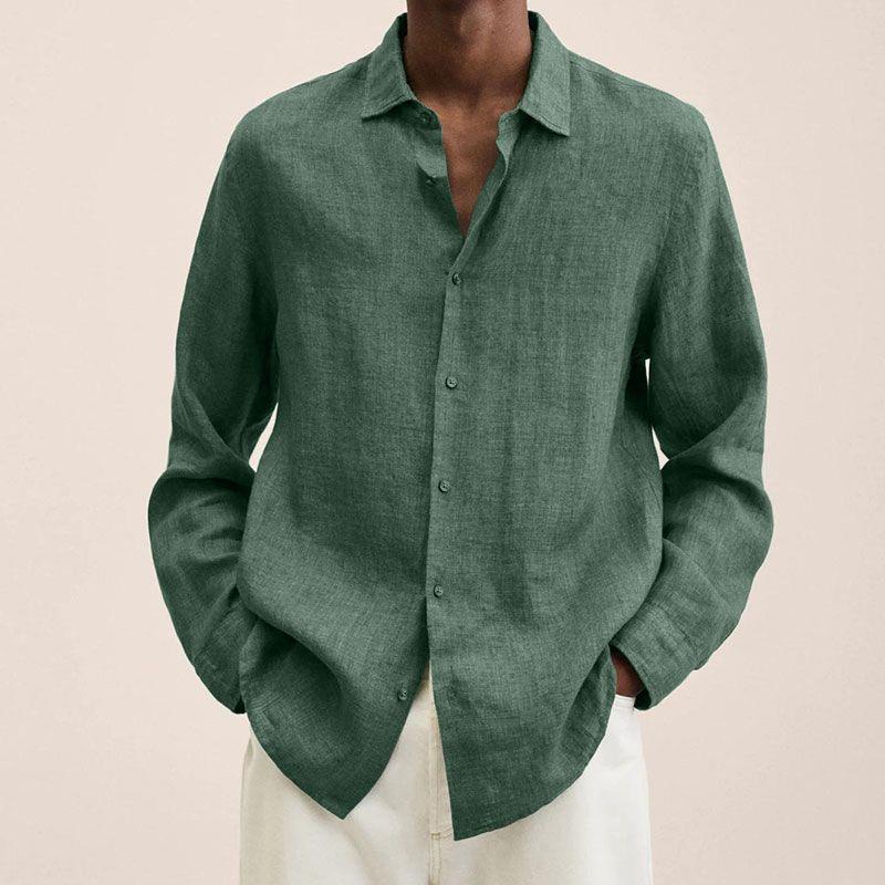 Giovanni Men's Linen Shirt – Breathable Long Sleeve with Classic Elegant Design