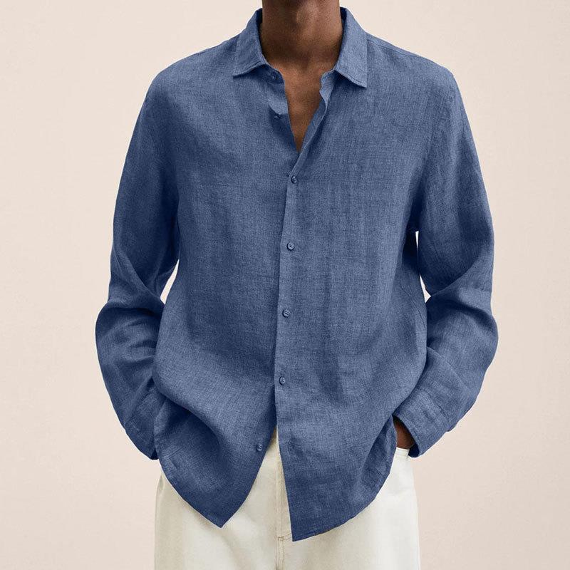 Giovanni Men's Linen Shirt – Breathable Long Sleeve with Classic Elegant Design