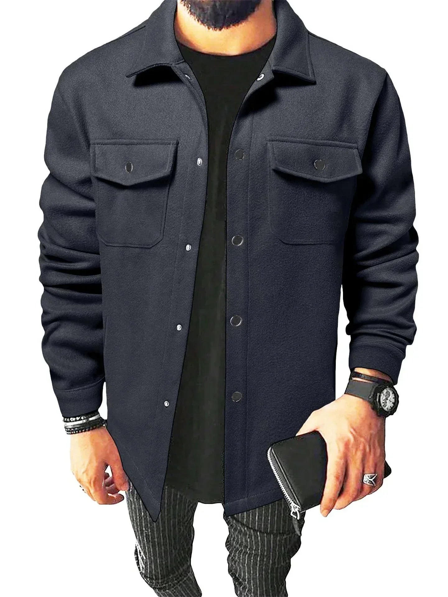 Steven Men's Shirt – Warm & Comfortable Shirt in Soft Fabric with Elegant Style