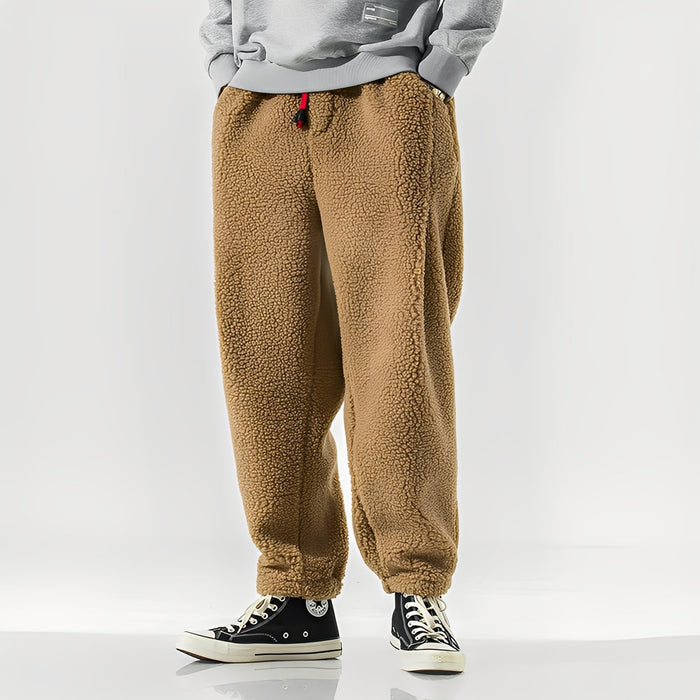 Nathaniel – Men's Teddy Fleece Pants – Soft and Warm Loungewear with a Relaxed Fit for Daily Comfort