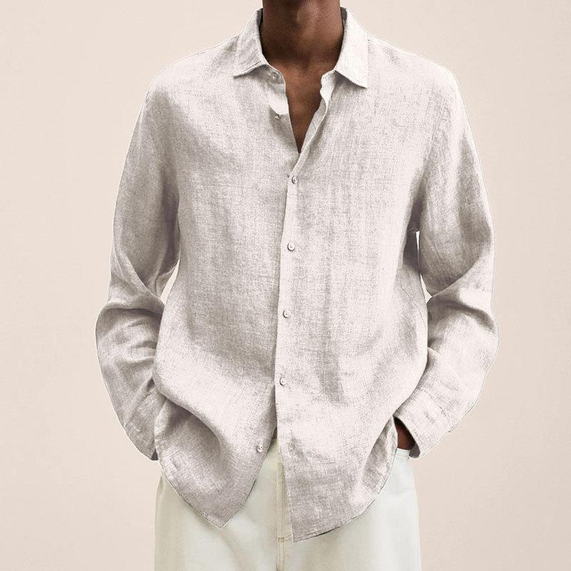 Giovanni Men's Linen Shirt – Breathable Long Sleeve with Classic Elegant Design
