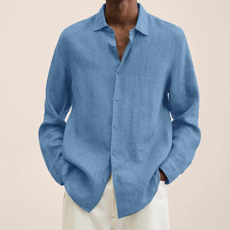 Giovanni Men's Linen Shirt – Breathable Long Sleeve with Classic Elegant Design