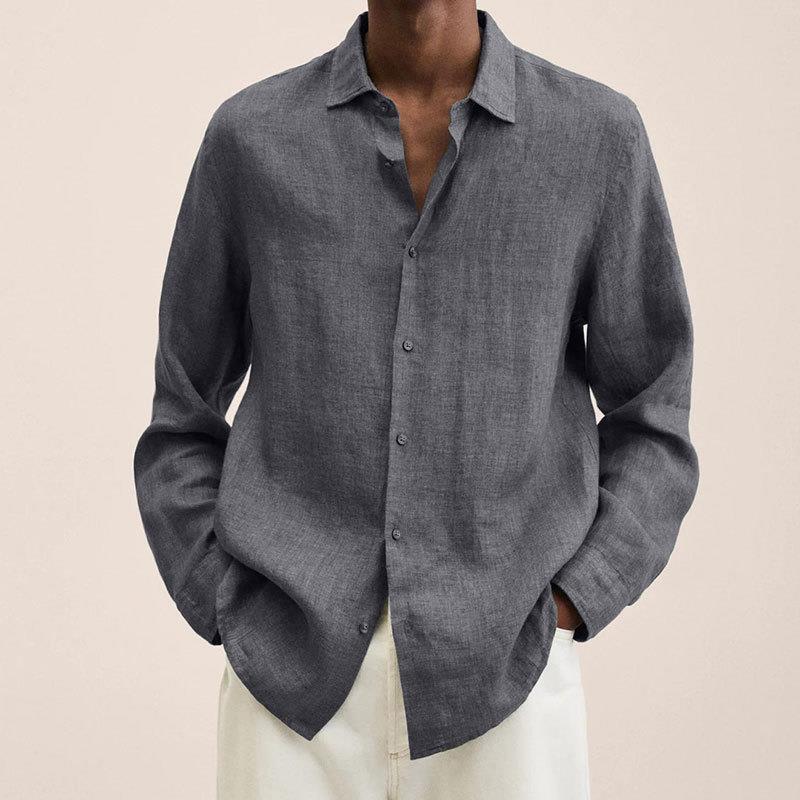 Giovanni Men's Linen Shirt – Breathable Long Sleeve with Classic Elegant Design