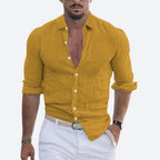 Rogelio Men's Spread Collar Shirt – Relaxed Fit for Summer