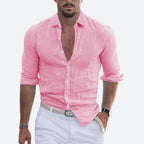 Rogelio Men's Spread Collar Shirt – Relaxed Fit for Summer