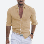 Rogelio Men's Spread Collar Shirt – Relaxed Fit for Summer