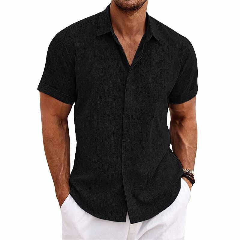 Joshua Men's Short Sleeve Polo Shirt – Button Closure with Comfortable Everyday Fit