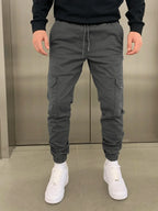 Stefan Men's Pants – Cargo Jogger Fit with Elastic Waist & Practical Pockets