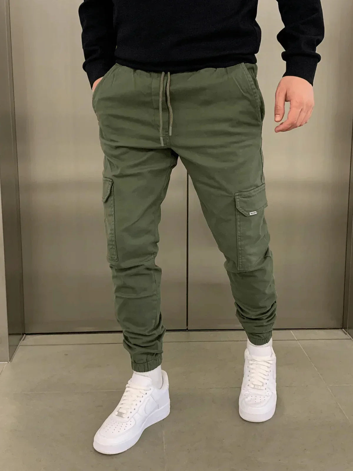 Stefan Men's Pants – Cargo Jogger Fit with Elastic Waist & Practical Pockets