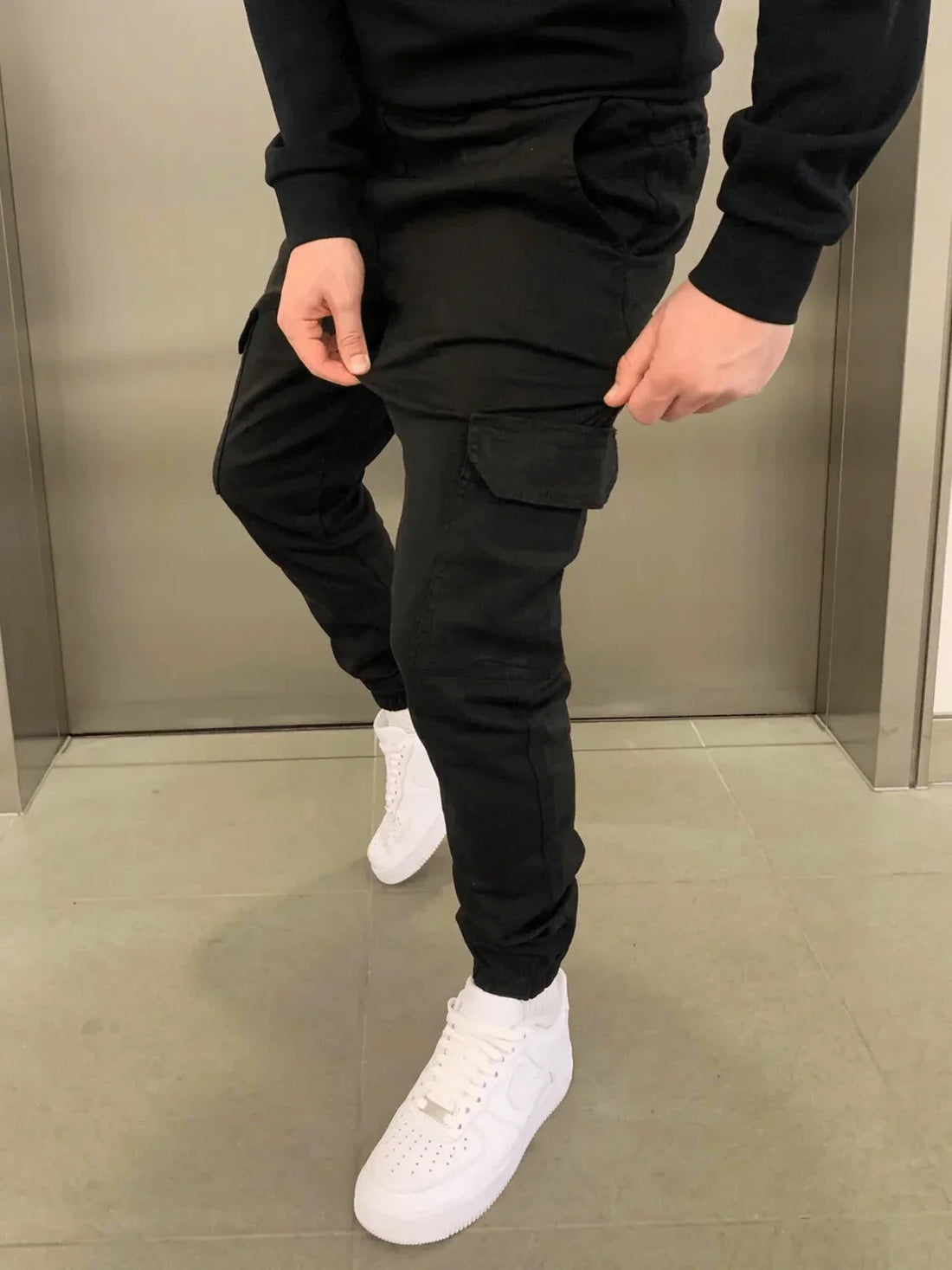 Stefan Men's Pants – Cargo Jogger Fit with Elastic Waist & Practical Pockets