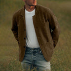 Dexter Casual Jacket for Men – Textured fabric with button closure and front pockets