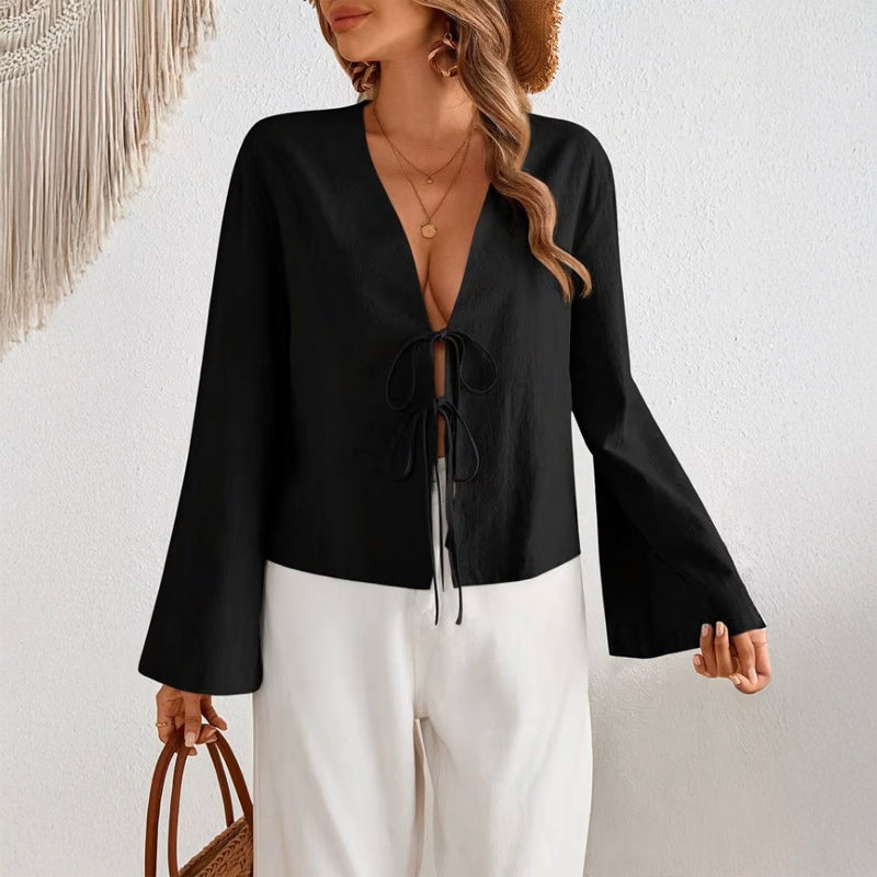 Chloé Montclair Villarosa LaceUp Blouse