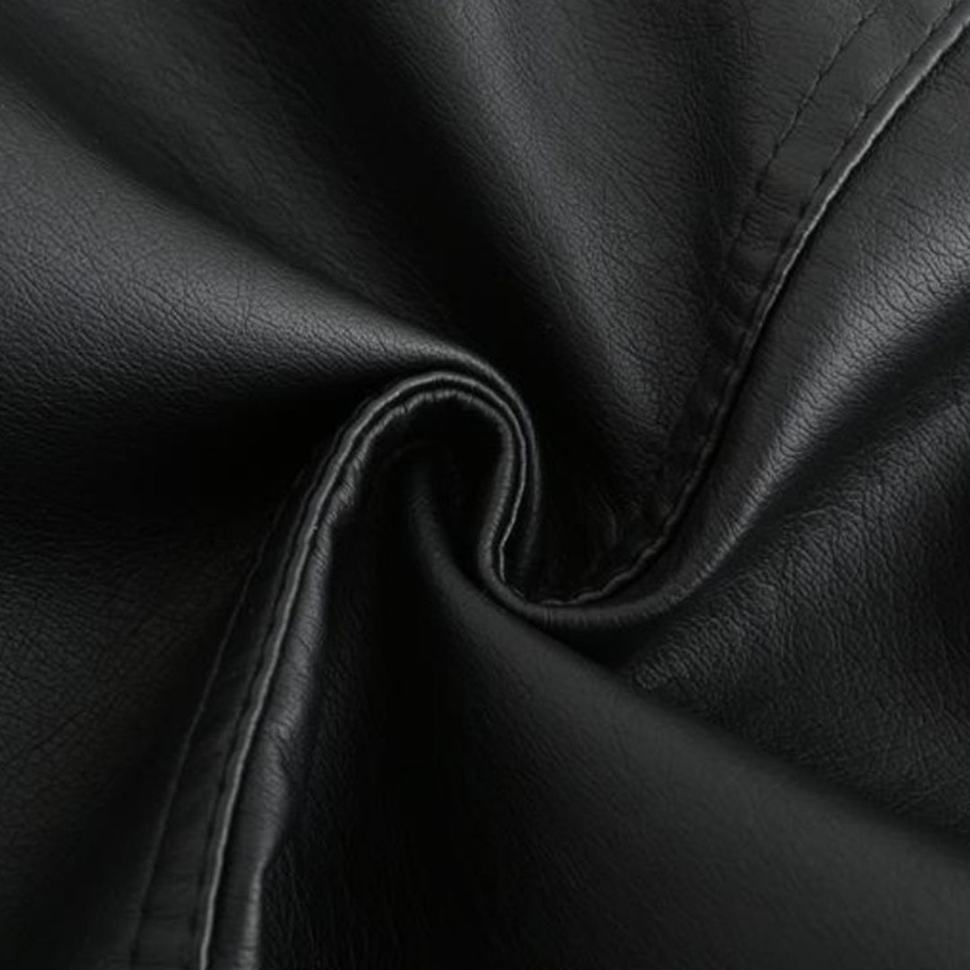 Janiyah Women's Leather Jacket with Stand Collar