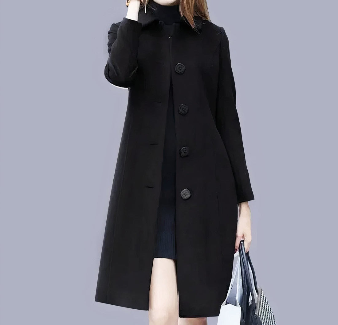 Analia Women's Long Classic Button Coat