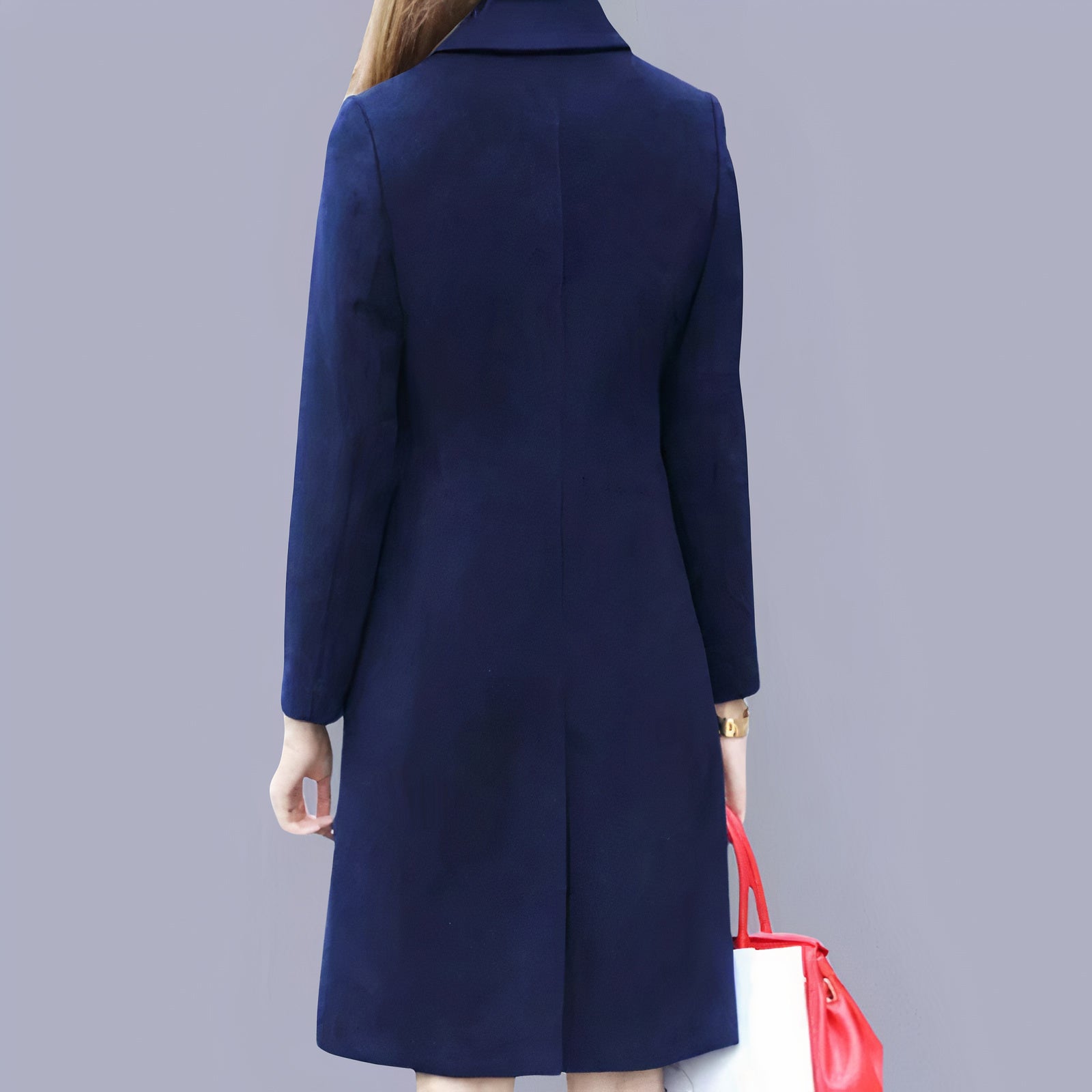 Analia Women's Long Classic Button Coat