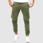 Ken Men's Cargo Pants – Lightweight Slim Fit Cotton Blend with Multiple Pockets