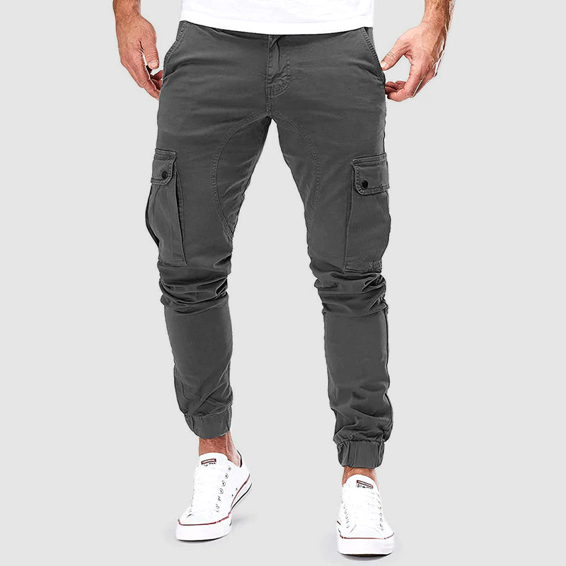 Ken Men's Cargo Pants – Lightweight Slim Fit Cotton Blend with Multiple Pockets