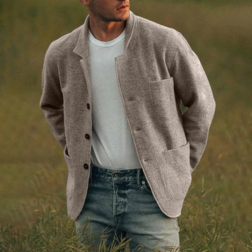 Dexter Casual Jacket for Men – Textured fabric with button closure and front pockets