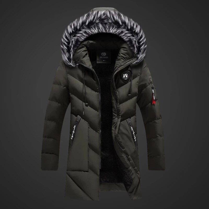 Ryan Men's Winter Coat – Warm Insulation with Water-Repellent Fabric and Adjustable Hood