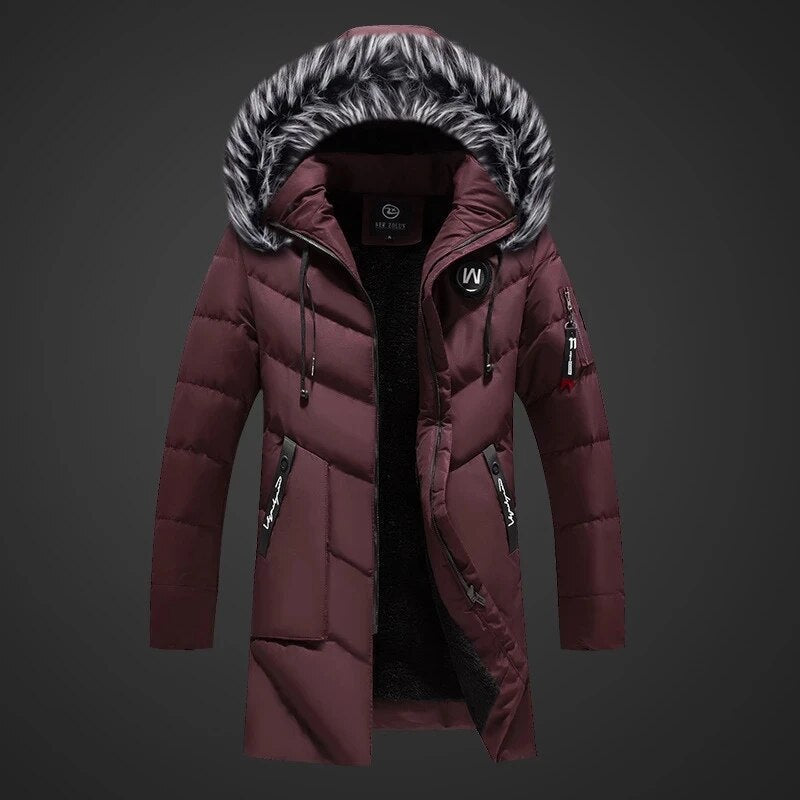 Ryan Men's Winter Coat – Warm Insulation with Water-Repellent Fabric and Adjustable Hood
