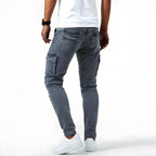 Francois Men's Denim Cargo Pants – Comfortable Modern Elastic Fit
