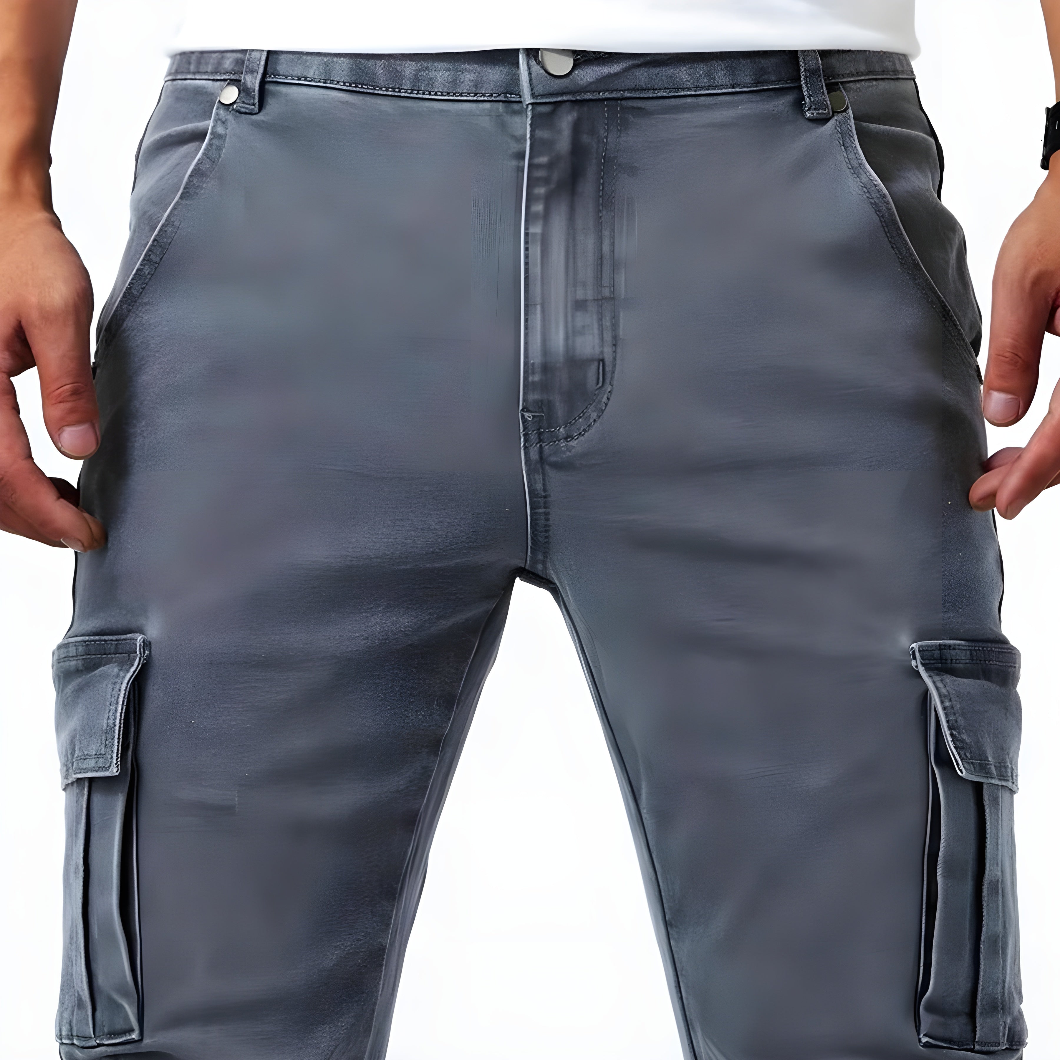Francois Men's Denim Cargo Pants – Comfortable Modern Elastic Fit