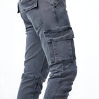 Francois Men's Denim Cargo Pants – Comfortable Modern Elastic Fit