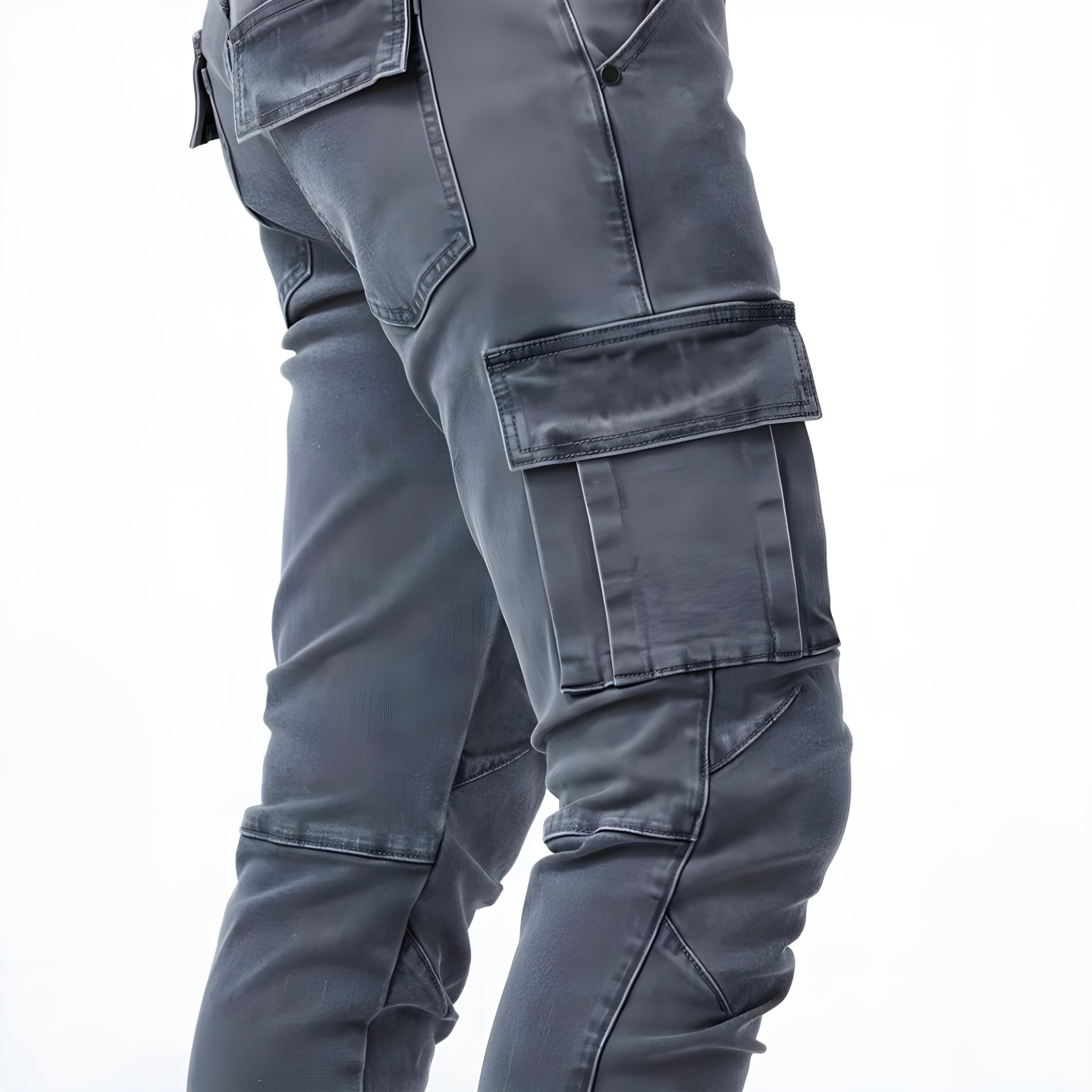 Francois Men's Denim Cargo Pants – Comfortable Modern Elastic Fit