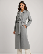 Talitha Women's Wool Blend Long Coat with Lapel Collar