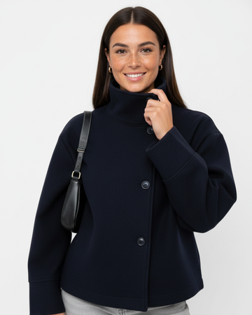 Yara Women's Short Jacket with Stand Collar