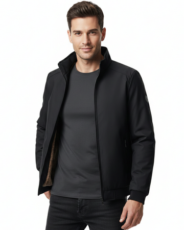 Declan Men's Fleece-Lined Winter Jacket – Warm Water-Repellent and Breathable