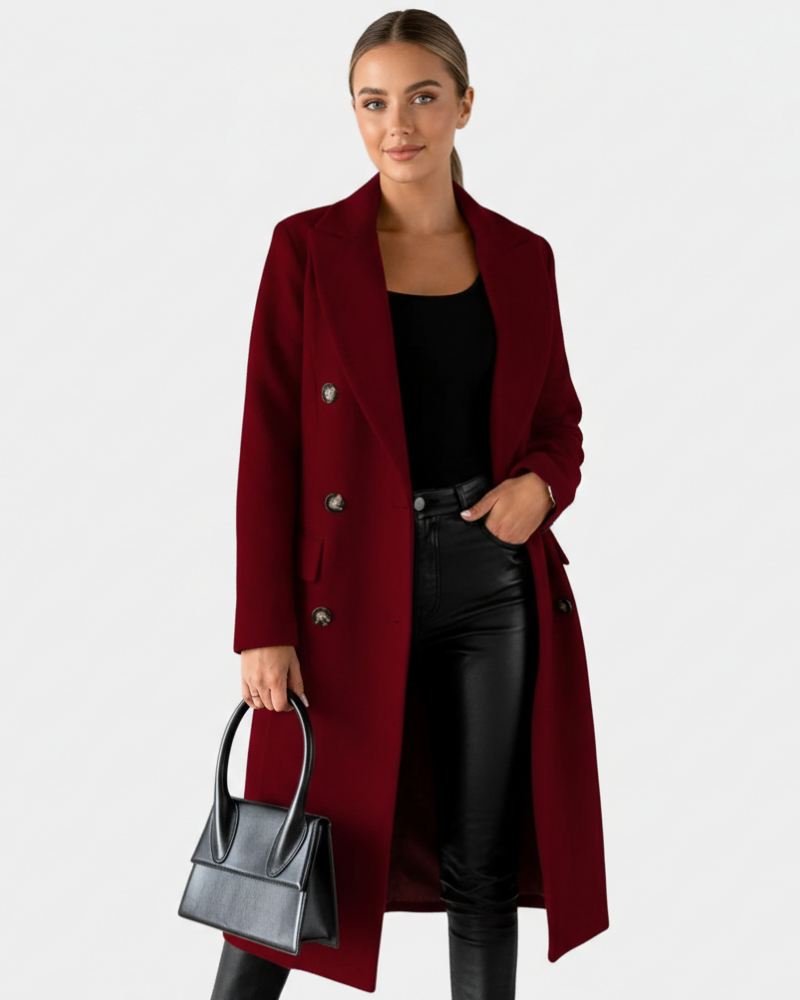Zivory Women's Long Button Front Coat