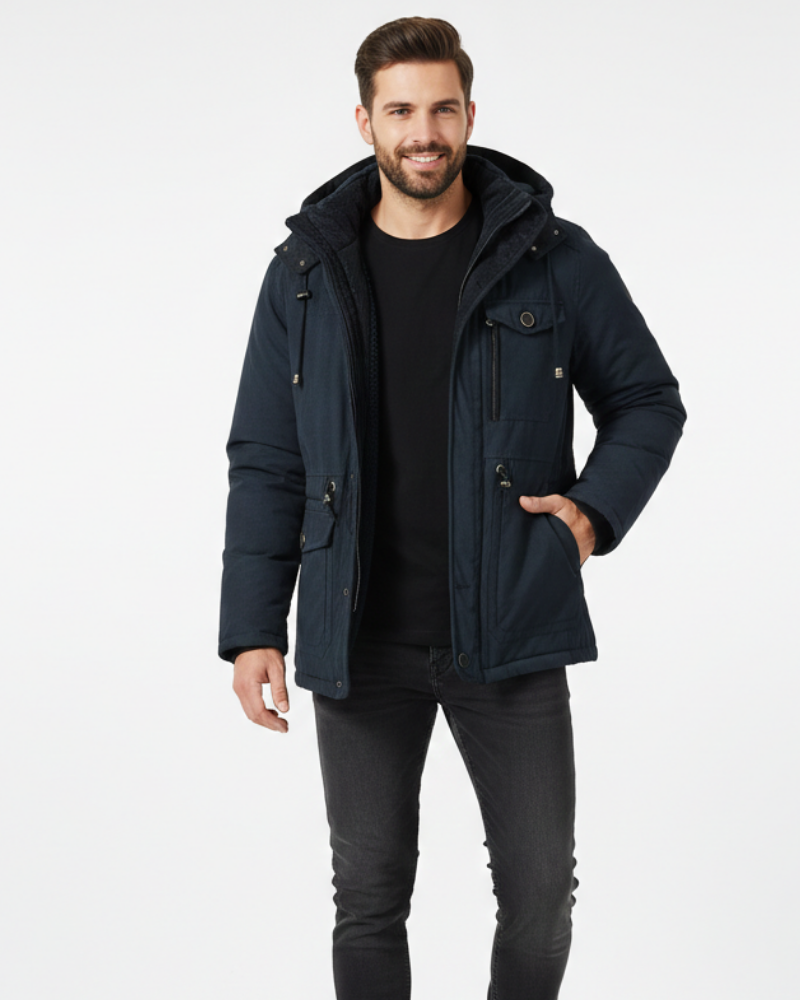 Oliver Men's Waterproof Winter Jacket – Warm Breathable Coat with Fleece Lining and Hood