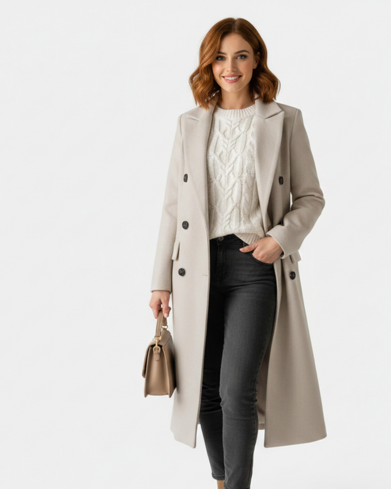 Zivory Women's Long Button Front Coat