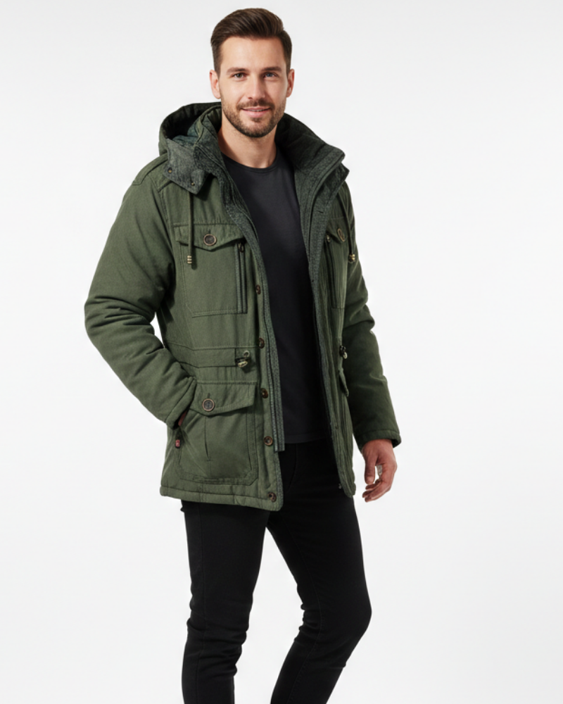 Oliver Men's Waterproof Winter Jacket – Warm Breathable Coat with Fleece Lining and Hood