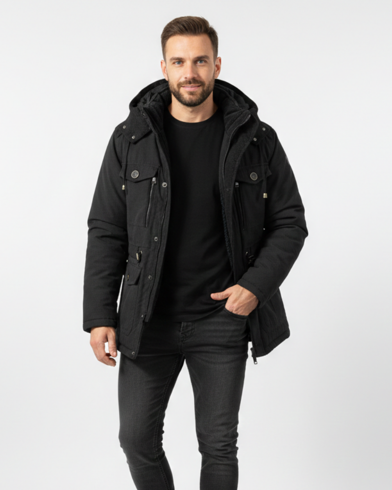 Oliver Men's Waterproof Winter Jacket – Warm Breathable Coat with Fleece Lining and Hood