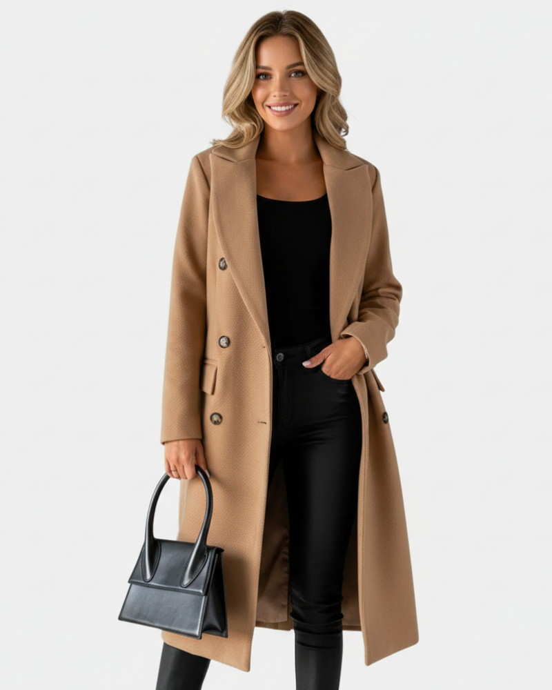 Zivory Women's Long Button Front Coat