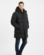 Arlo Men's Long Puffer Coat – Warm Winter Down Jacket with Hood