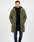 Arlo Men's Long Puffer Coat – Warm Winter Down Jacket with Hood