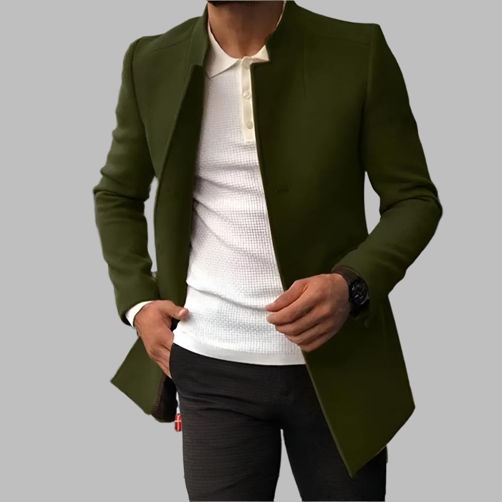 Alain Men's Coat – Elegant Coat in Soft and Comfortable Wool with Timeless Style