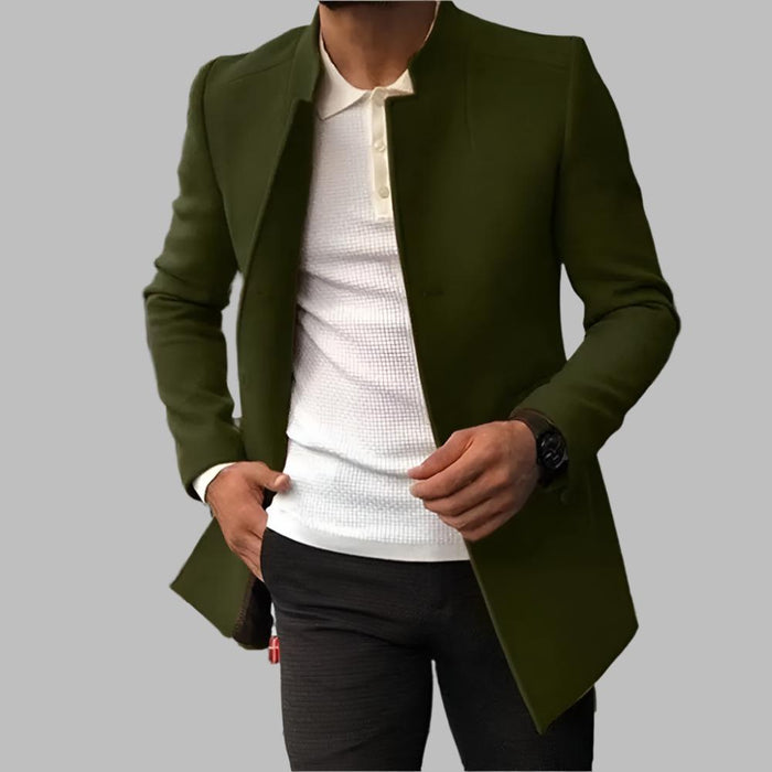 Alain Men's Coat – Elegant Coat in Soft and Comfortable Wool with Timeless Style