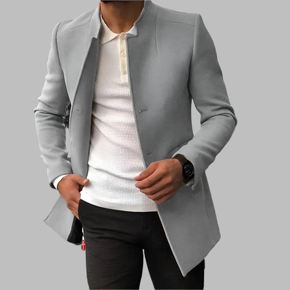 Alain Men's Coat – Elegant Coat in Soft and Comfortable Wool with Timeless Style