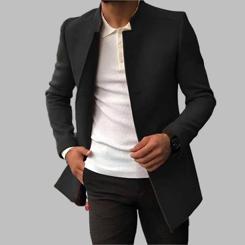 Alain Men's Coat – Elegant Coat in Soft and Comfortable Wool with Timeless Style