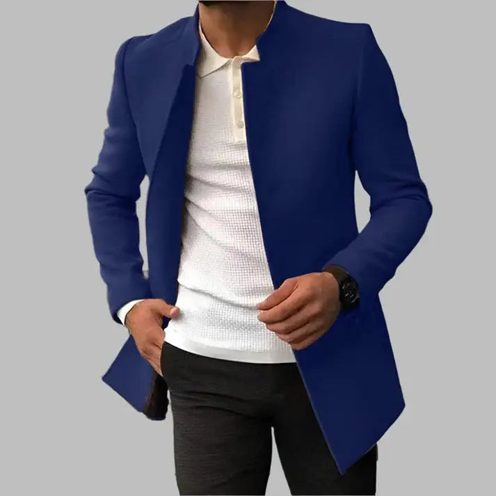 Alain Men's Coat – Elegant Coat in Soft and Comfortable Wool with Timeless Style