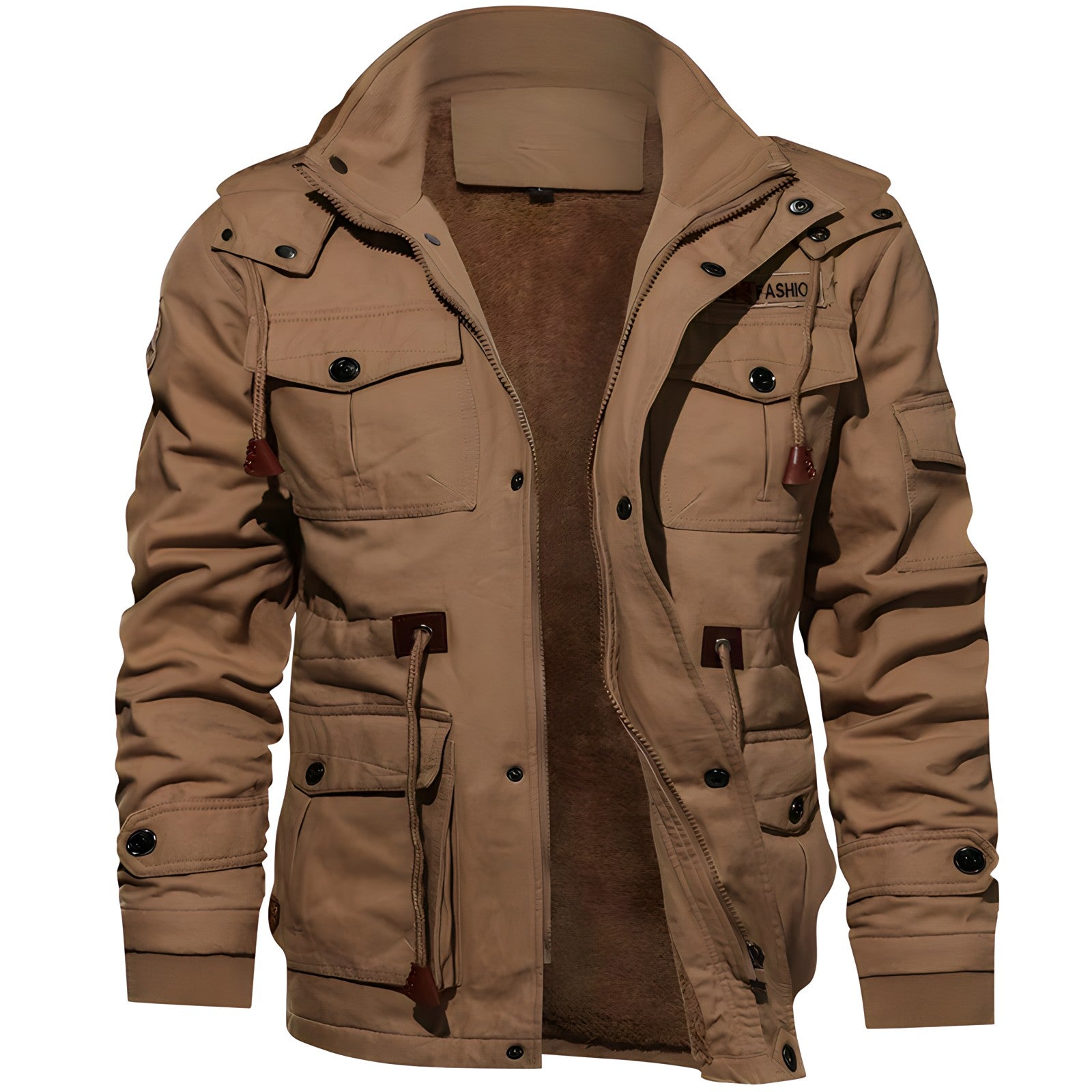 Logan Military Jacket Men – Waterproof Coat with Fleece Lining & Adjustable Waist